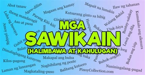 SAWIKAIN: 100+ Halimbawa ng Sawikain at .